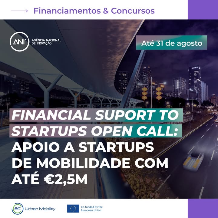 🏙️ EIT Urban Mobility: Apoio a startups de mobilidade com até 2,5 M€ por empresa através
