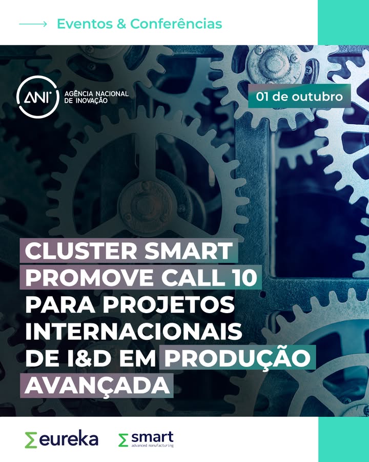 🏭 Cluster SMART promove Call 10 para projetos internacionais de I&D em produção avançada