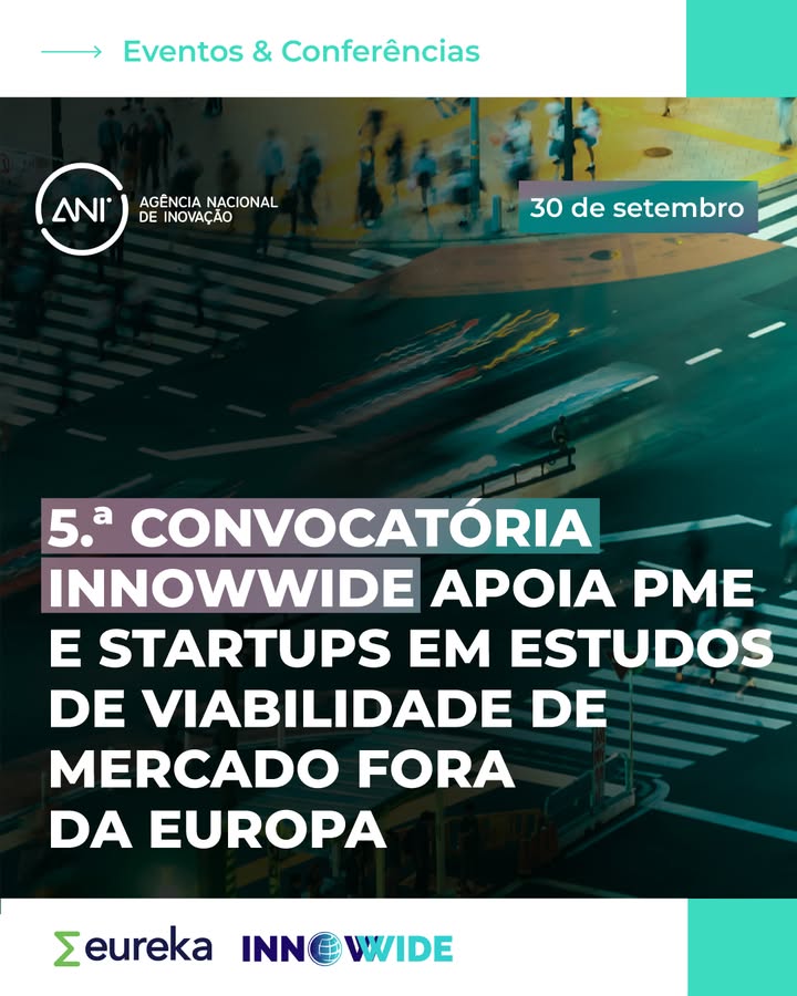 🌍 5.ª convocatória Innowwide apoia PME e startups em estudos de viabilidade de mercado fora da